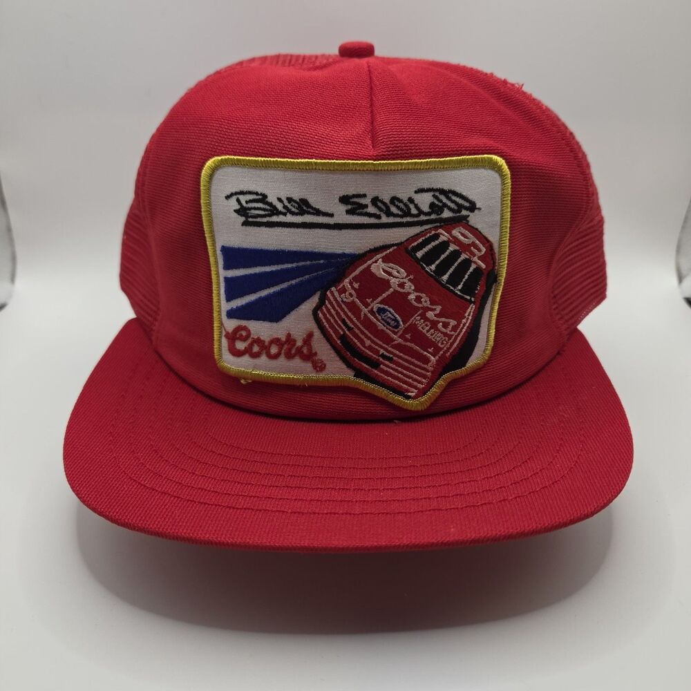Vintage Bill Elliott Coors Melling Ford Nascar Trucker Hat Snapback Made usa